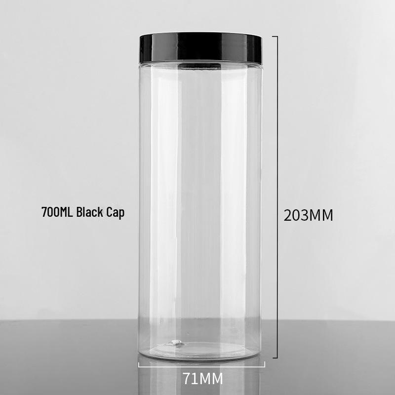 Plastic Pet Cream Bottle: 30g/50g/100g with Black Lid, 68Tooth Design, for Skincare, 700g