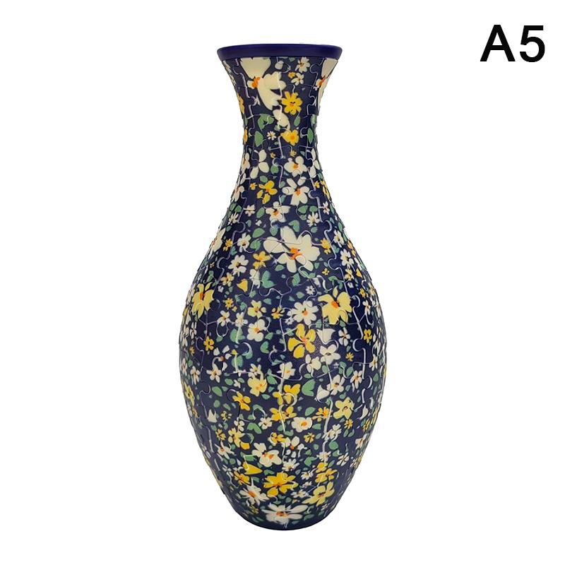 

3D головоломка ваза сборка своими руками синий и белый фарфор дизайн пластик украшение дома и цветочная композиция детские игрушки подарки