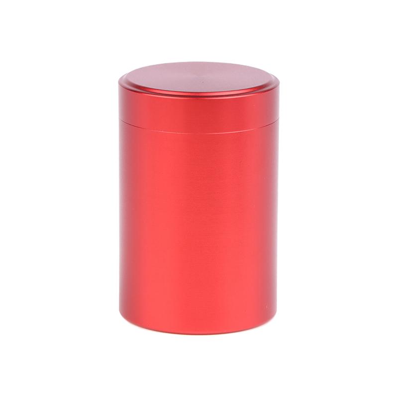 Mini Portable Aluminum Alloy Sealed Jar Travel Moisture-Proof Solid Color Nut Candy Food Storage Container Tea Can