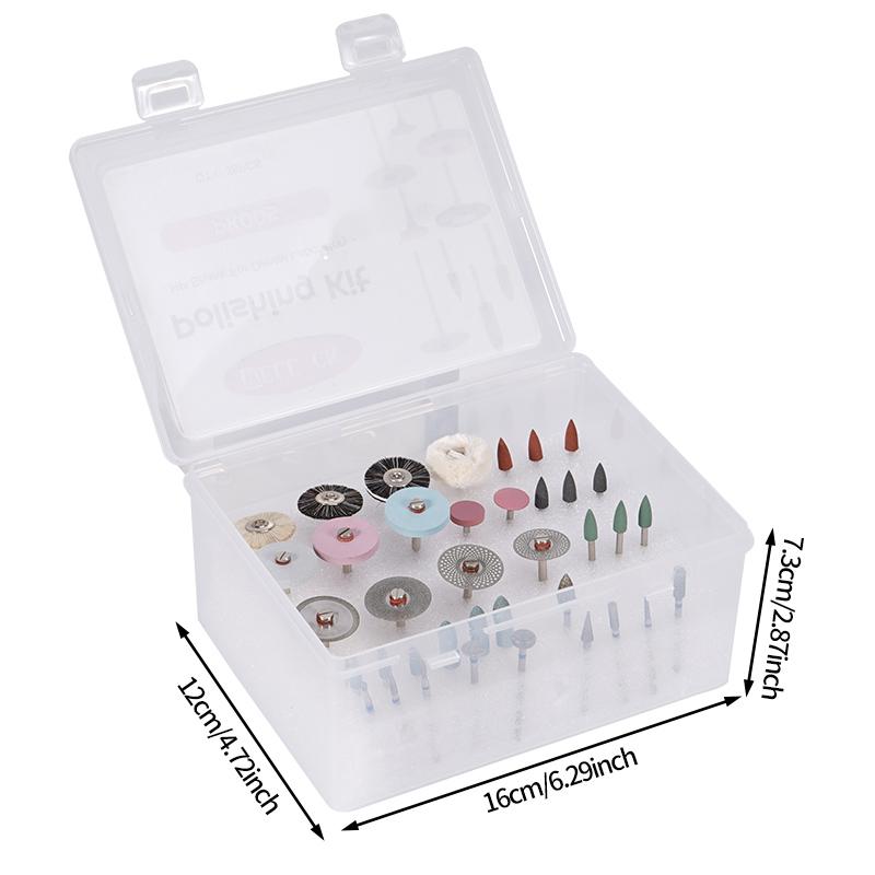 38Pcs/Set Dental Lab Polishing Hp Kit Ceramic Porcelain Grinding Dentist Tool Diamond Burs Brush Material Teeth Polishing Tools