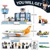 678PCS International Airport Building Blocks Passenger Aircraft Console Terminal Plane Model Brick Kids Educational DIY Toy Gift NO BOX