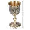 Calice Européen Gravé Métal Coupe à Vin Médiévale Coupes & Calices Coupe à Vin Bronze Pour Bar à Domicile