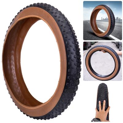 20/26In Bicycle Inner Tube Anti Slip Fat Bike Tire Wear Resistant Treaded Tire Anti Shake Mountain Bike Tire Bicycle Accessories