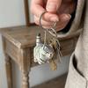 Creative Wooden Carving Cat Keychain Handmade Siamese Cat Keyring  Hanging Accessory