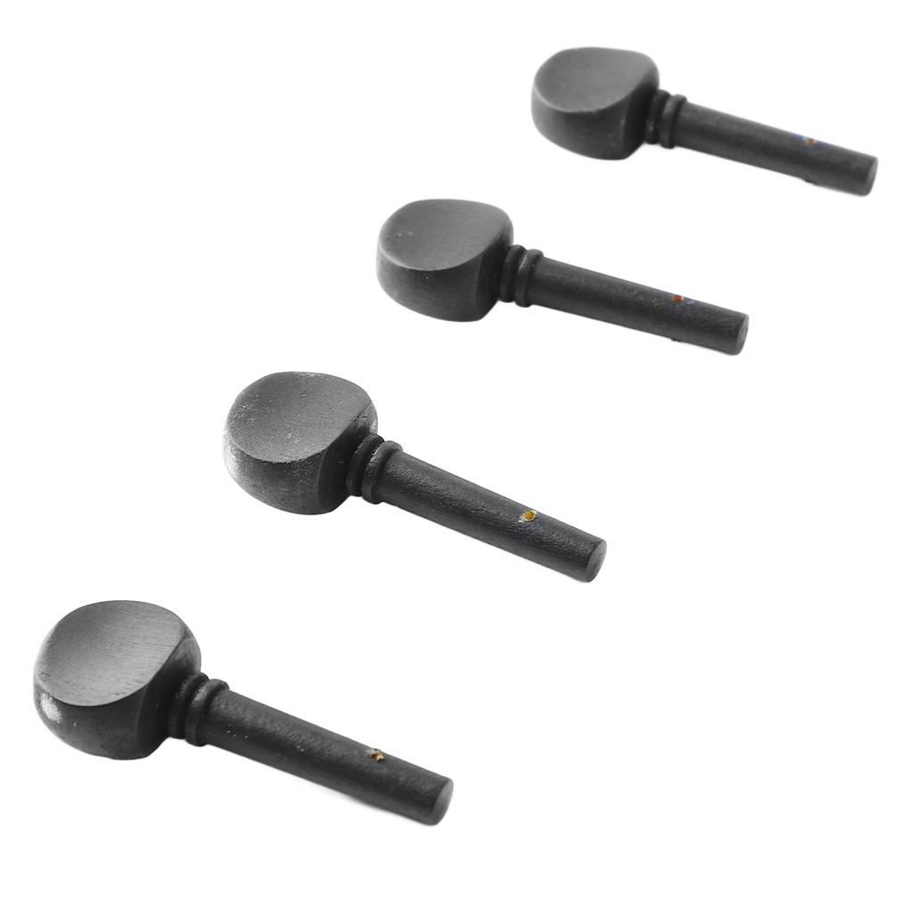 4Pcs Violin Tuning Peg Portable Fine Appearance Wood Violin Peg Replacement Black M00592