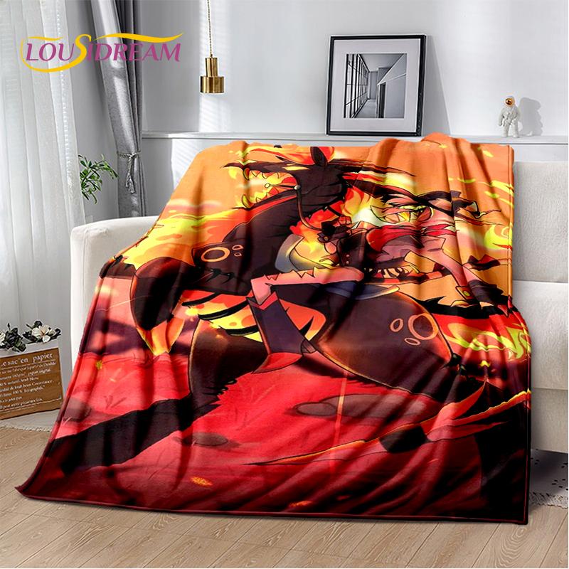 2025 H-Helluva Boss Blitzo Cartoon Soft Blanket,Soft Throw Blanket for Home Bedroom Bed Sofa Picnic Travel Cover Child Gift
