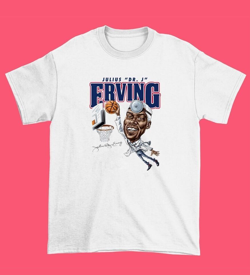 Julius Erving Dr J Men Tshirt White Short Sleeve All Sizes S to 5XL JJ4214 Unisex T-Shirt XL