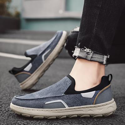 Fashion PARZIVAL Casual Canvas Shoes Men's Summer Slip On Loafers For Men Platform Driving Shoes Male Cloth Walking Sneakers Board Shoe