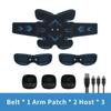 EMS Wireless Muscle Stimulator Trainer Belt Abs Toner Body Slim Workout Electric Weight Loss Stickers Fat Burn Home Gym Fitness