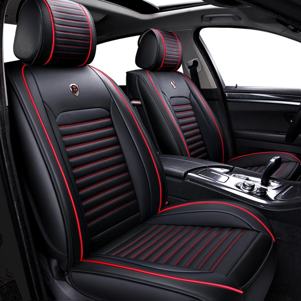 New 1PCS PU Leather Universal Car Seat Waterproof Mat Covers Breathable Luxury Cushion Car Seat Protector Cover Fits