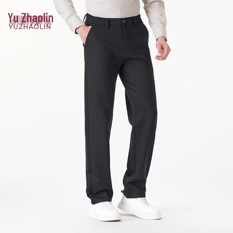 YUZHAOLIN Men s Casual Business Straight-Leg Trousers 40 темно серый