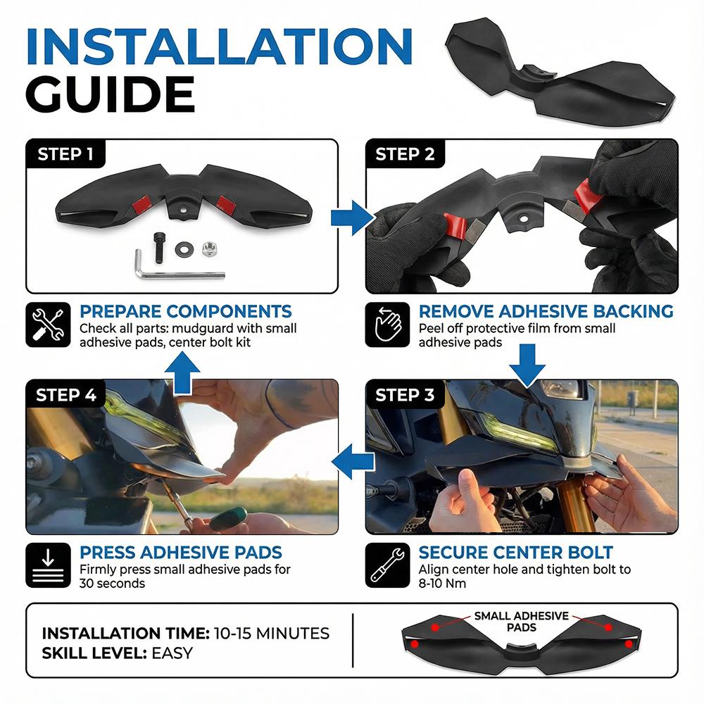 For YAMAHA MT-09 MT09 SP 2025- WING DOWNFORCE NAKED FRONTAL SPOILERS MT09 GEN4 2025 2025 Front Spoiler Lower Spoiler Lower Lip