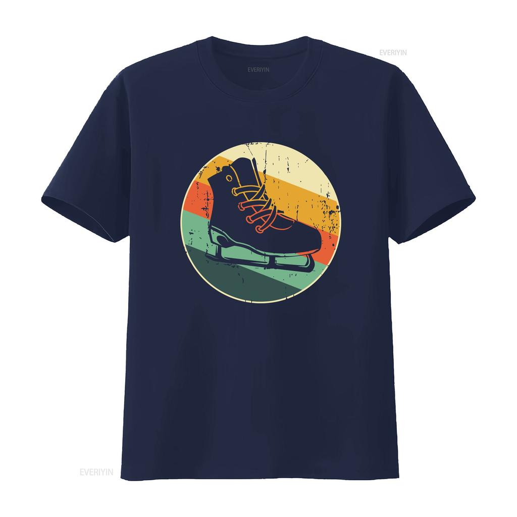 Retro Ice Skating T Shirt Skater Figure s Skates vintage Washed streetwear Soft Breathable Versatile Slightly homme Stretched