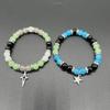 Stylish Elastic Rope Bracelets Y2k Aesthetics Beaded Bracelet with Assorted Cute Pendants Charm Couple Bangles Jewelry