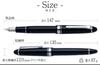 Sailor Profit Casual Fountain Pen Silver Trim Black Music Nib 11-0571-920 with Converter