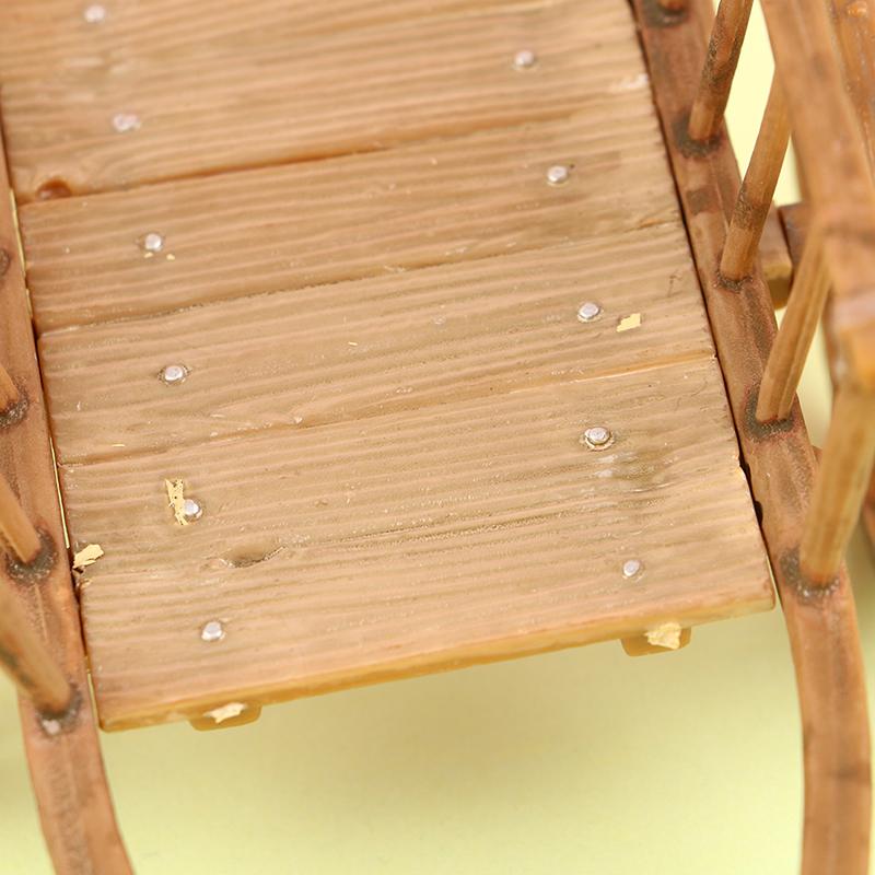 Dollhouse Miniature Simulation Assembled Cart  Model Diy Accessories Garden Furniture Toys