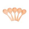 5pcs Wood Spoons Long Handle Wooden Ladle for Mixing Stirring Cooking Utensil ToolLog Color