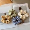 Korean Dongdaemun Women's French Silk Hair Scrunchie - Elegant Satin Hair Tie Accessories