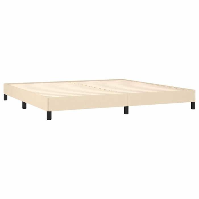 Cadre de lit - MAISON EXCLUSIVE - Cadre sans matelas 200x200 cm - Tissu crème - Sommier à lattes