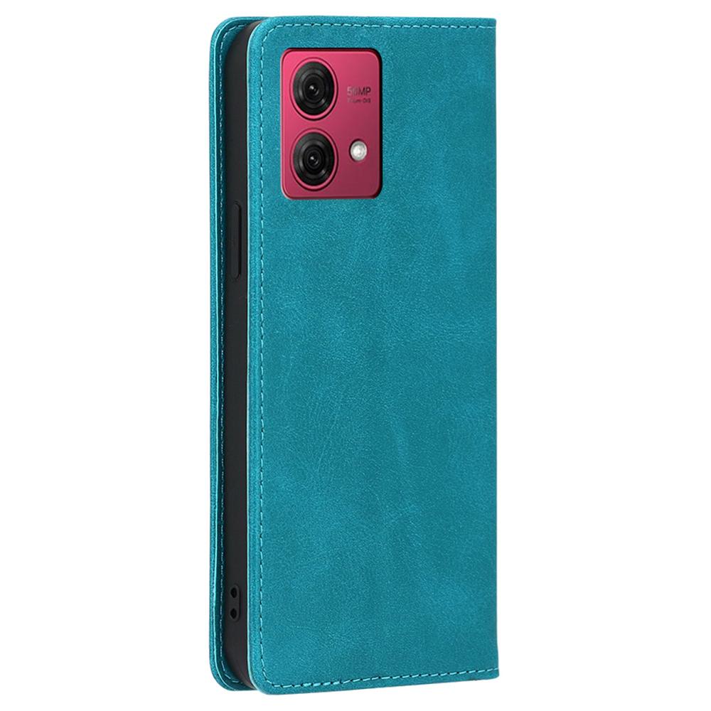For Motorola Moto G84 5G Case Calf Texture Shock Absorbing Stand Phone Cover