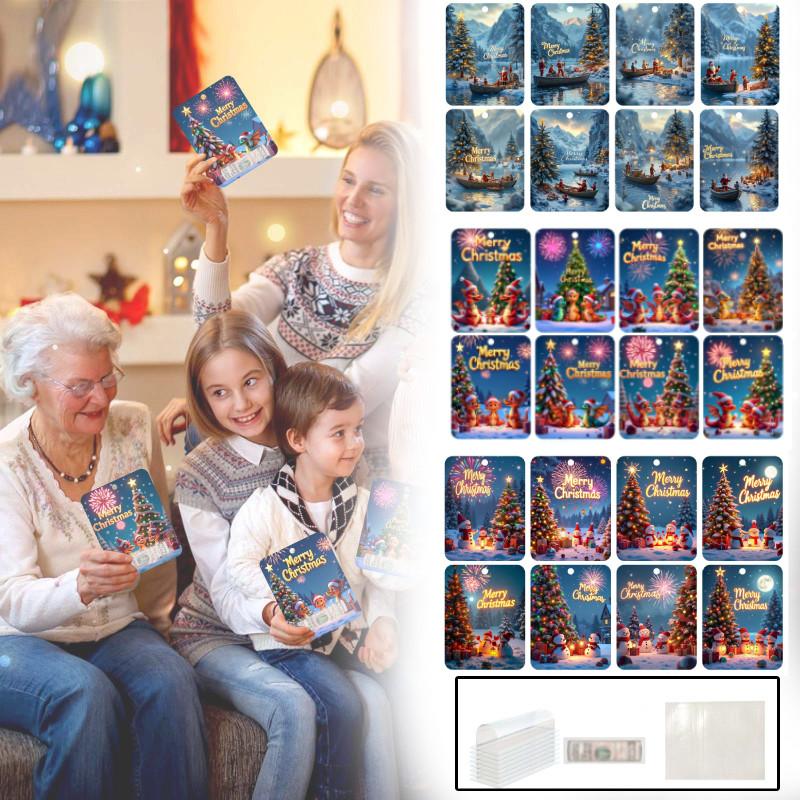 Christmas Money Holder Featuring Beautiful Tree Pattern Perfect For Gift Wrapping