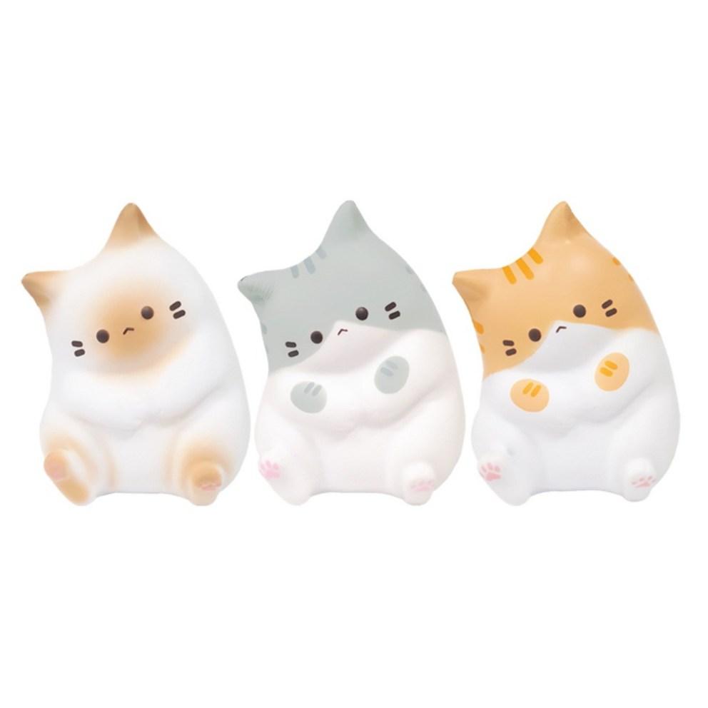 Agaplus Fluffy Marshmallow Cat Mackerel Squishy Toys, 2-Pack