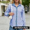 IHUASU Camicette e camicie con collo a polo, casual, alla moda, da donna
