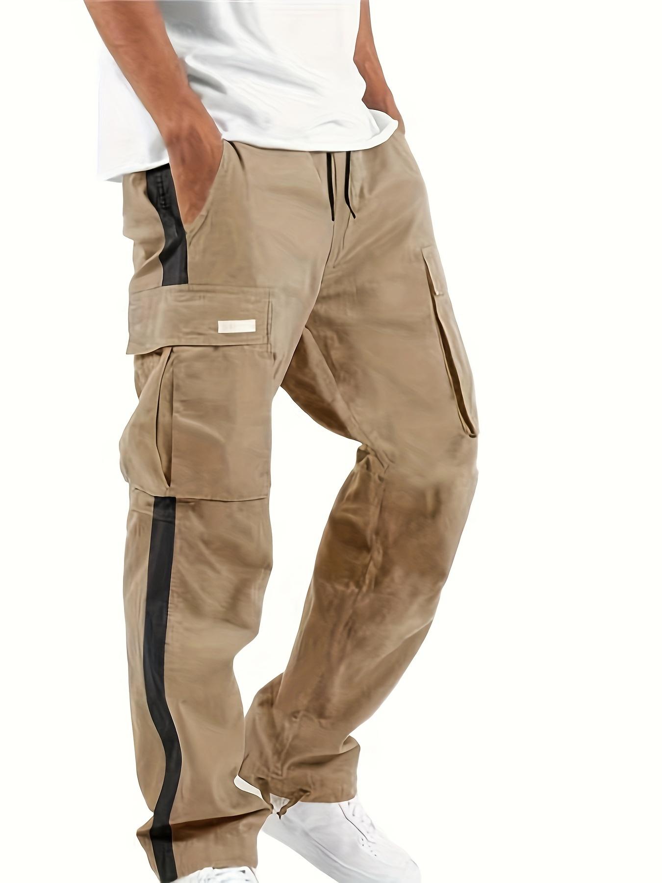 

Мужские стильные цветные брюки-карго для бега с карманами, повседневные брюки с завязками внизу, висящие брюки для прогулок по городу и улице XXXL