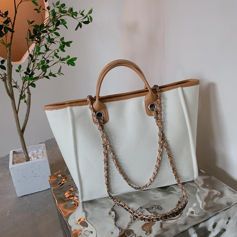 Women's Bags European and American Fashion Handbags Large Capacity Bucket Bags Simple Chain Messenger Tote Bags