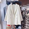 2023 Double-Faced Wool Cashmere Short Coat for Women - Loose Fit, Suit Collar, Korean Style