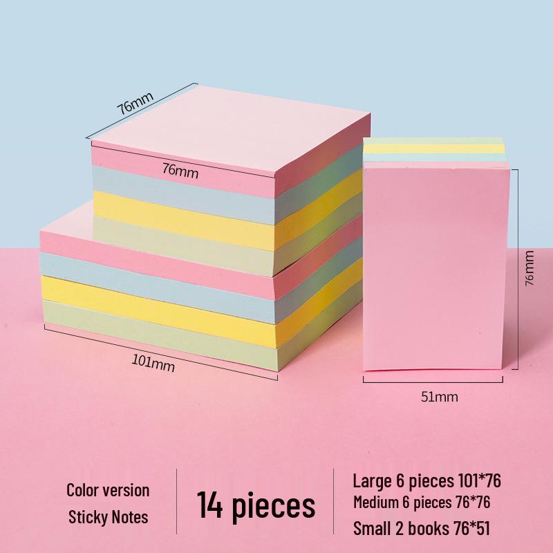 Cute High-Value Sticky Notes: Strong Adhesion Memo Pads & Index Stickers for Students