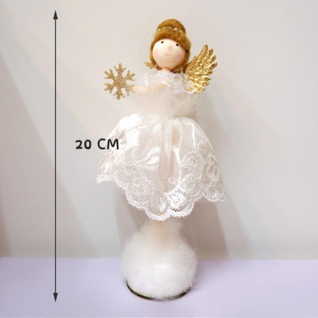 

2023 Новый год Рождественское украшение для дома Ангел Рождественский подарок Кукла Рождественская елка Орнамент Рождественское украшение Ангел Кукла Подвеска 20CM