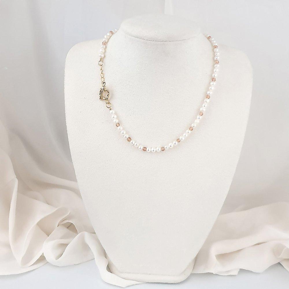 Crystal and Freshwater Pearl Necklace