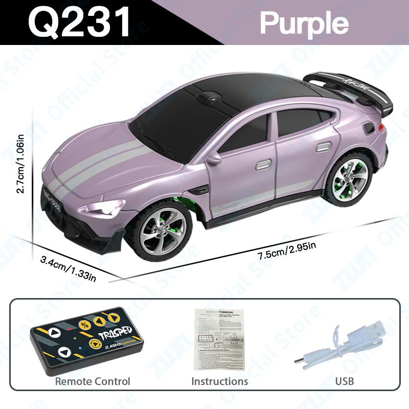 

1/64 2.4G High Speed Drift RC Car With APP 4WD Alloy Remote Control Car LED Light Radio Controlled Mini GTR Racing Toy For Kid