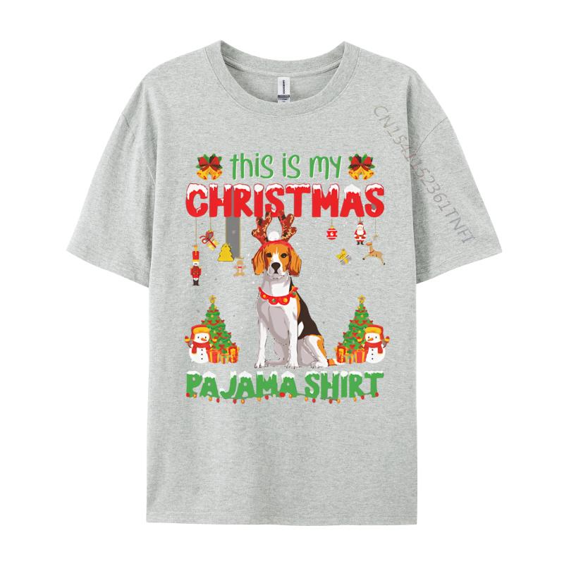 Beagle Christmas This Is My Christmas T Shirts Print Tee Shirts Unisex Casual Plus Size Oversize Graphic Tees