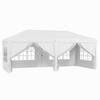 3x6m Pop-Up Gazebo, with Curtain Walls and Windows, White