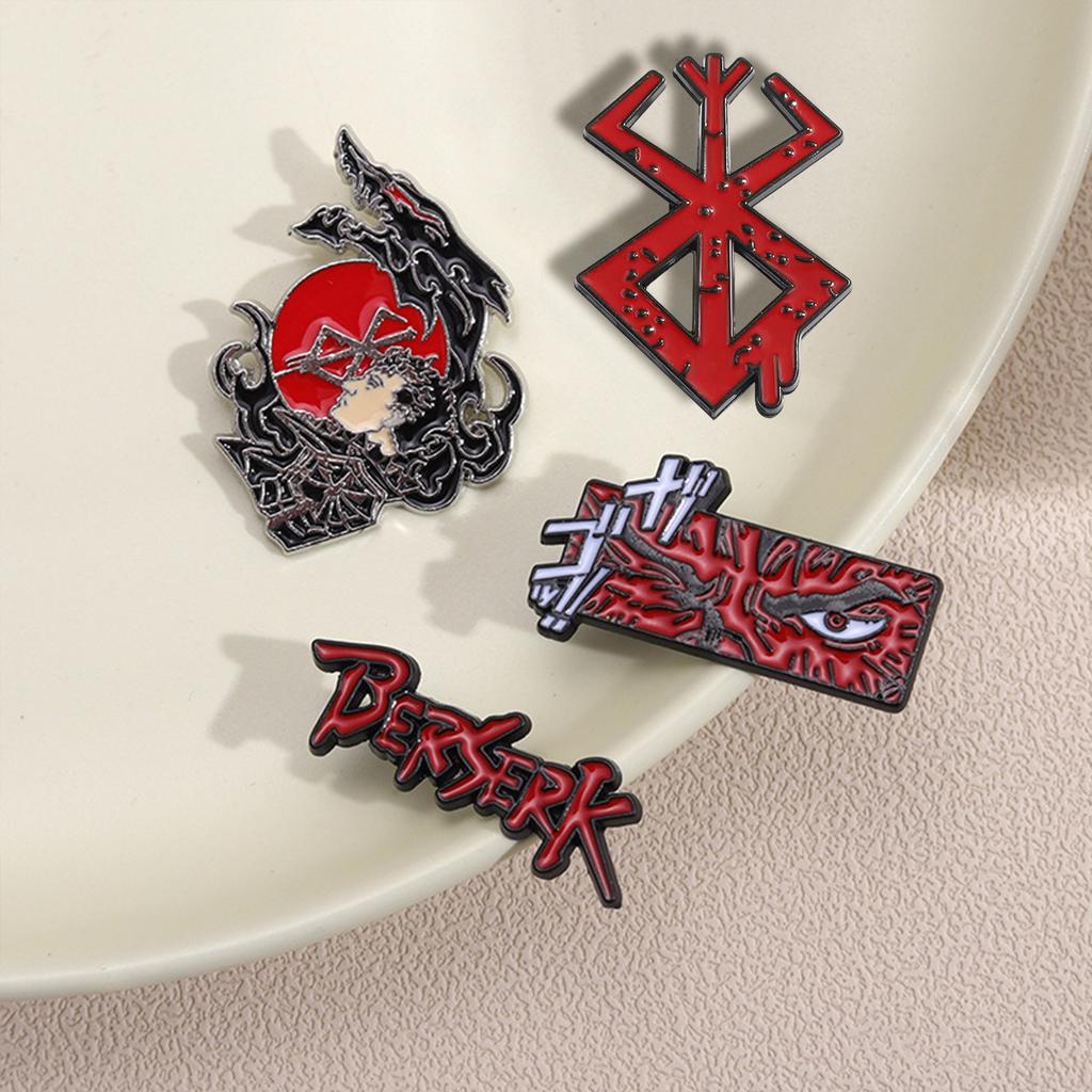 Berserk Beherit Anime Game Red Cartoon Brooch Lapel Pin Backpack Hat Clothing Accessories Badge Jewelry Gift For Friends
