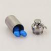 Mini Titanium Alloy Sealed Waterproof Medicine Bottle Keychain, Compact Carry-on Decorative Keychain for Camping and Travel Accessories