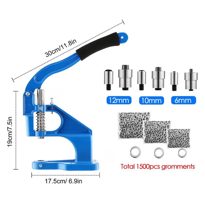 

Машина для люверсов своими руками, ручной пресс-инструмент для люверсов с 1500 шт. люверсов для брезента, штор, ремней, художественных промыслов, перфорации