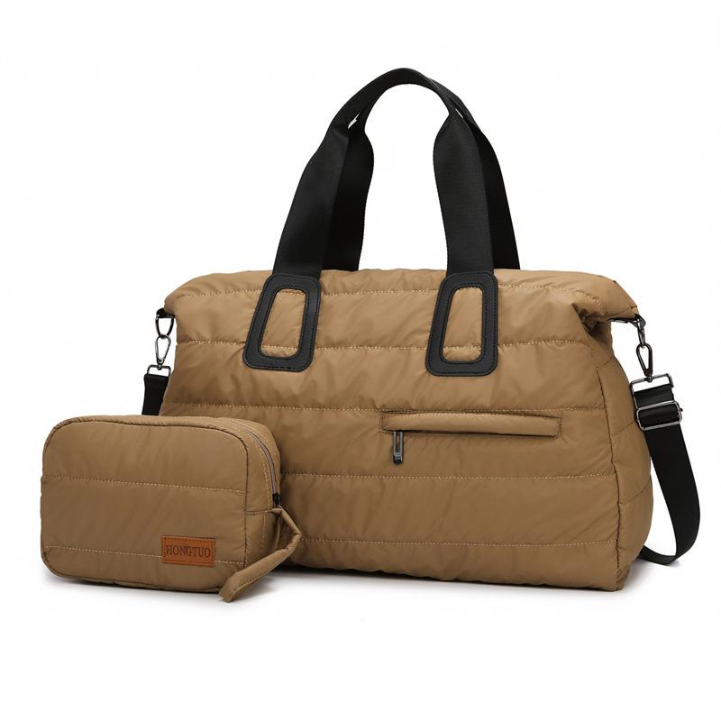 Simple Casual, Large Capacity Short-distance Travel and School Hand Luggage Bag with Small Bag Design Storage Bag