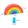 1 stücke Regenbogen Holz Baby Spielzeug Montessori Kreative Regenbogen Bausteine Holz Jenga Spiel Frühen Pädagogisches Spielzeug für Kinder