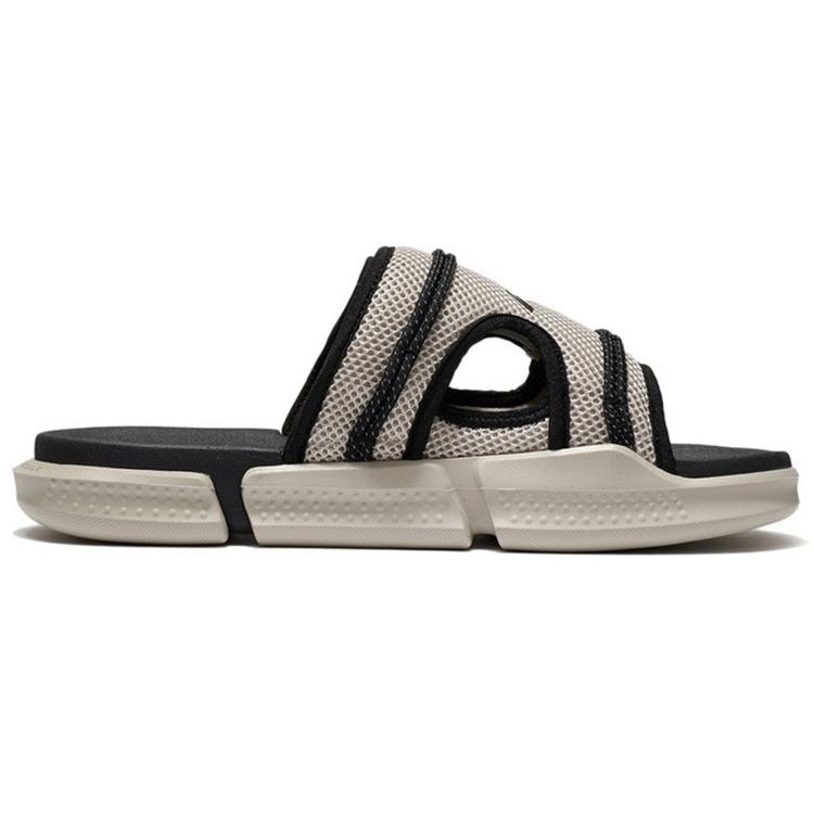 Li Ning Rubber Sole Slide Slippers Men's Oat Gray AGAS013-1