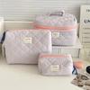 2025 New 3 Bags Set Women Makeup Bag Large Capacity Cosmetic Toiletry Storage Pouch Handbag Make Up Square Zipper Quilting Bag