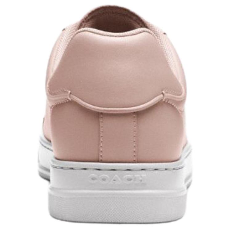 Coach Highline Synthetic Leather Cow Split Leather Round Toe Lace-Up Low-Top Sneakers Women sneakers Pink CW971_BLH