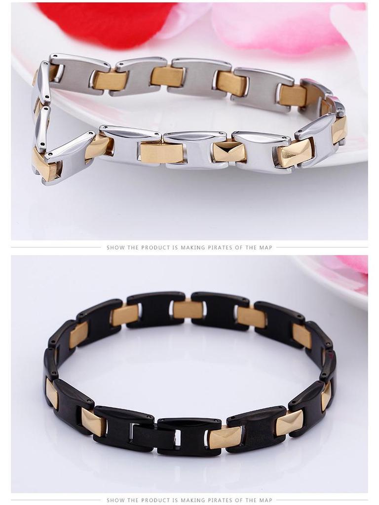 Klassisches Herren-Intergold-Titanstahlarmband