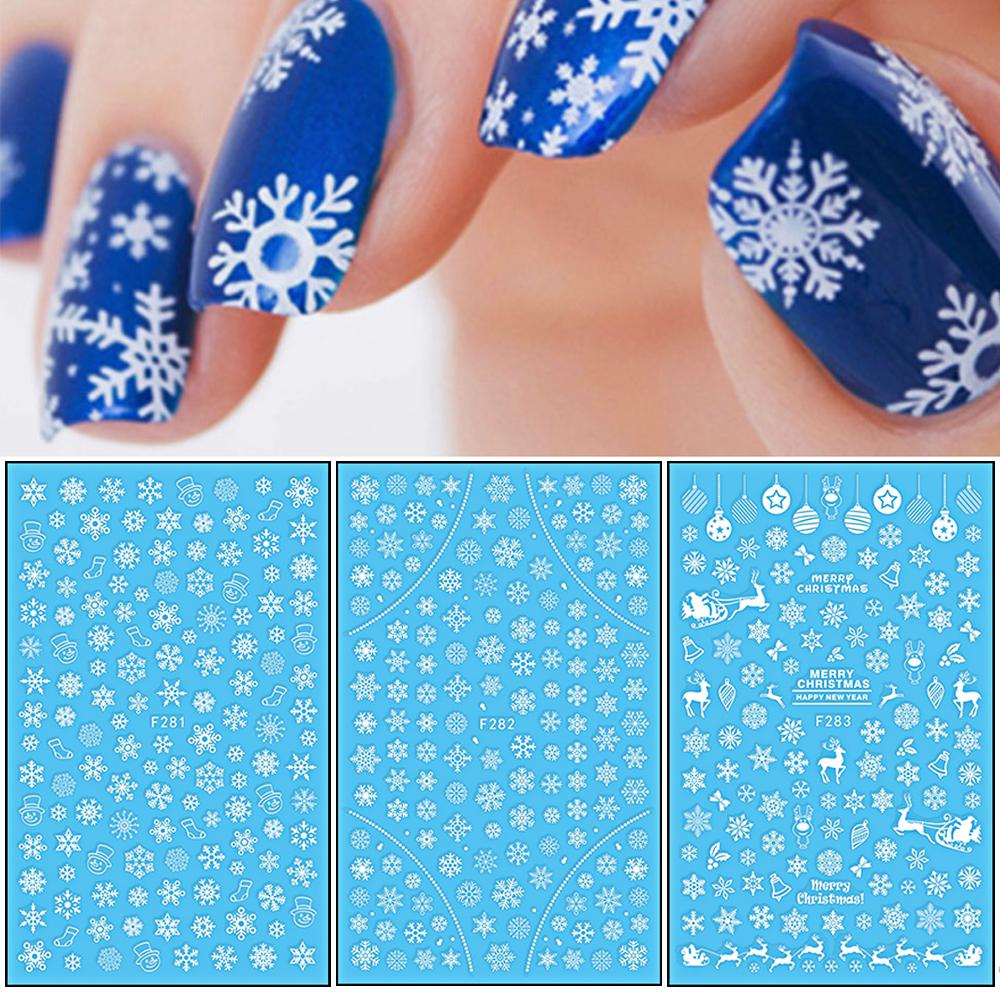 Buy Nail Sticker Christmas Snowflake Image Tips Nail DIY Decoration