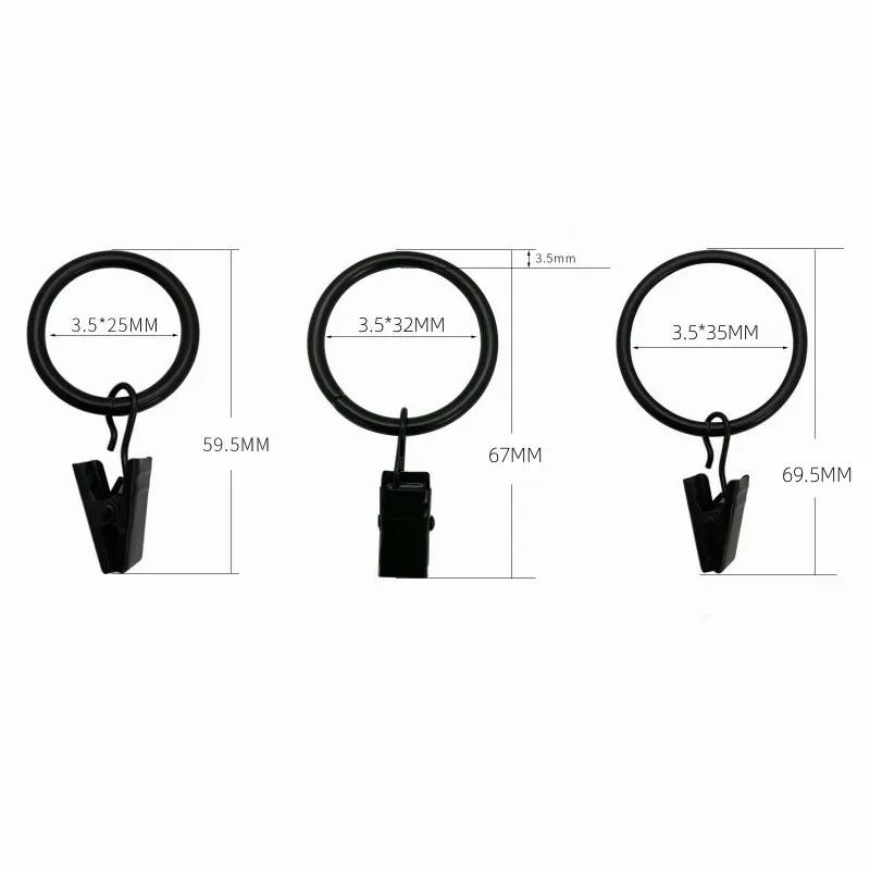 10PCS Curtain  Hanging Clips Metal Clip Rustproof Curtain Rods holders Hangers Split Curtain Rings Buckles Eyelets Grommet Bra