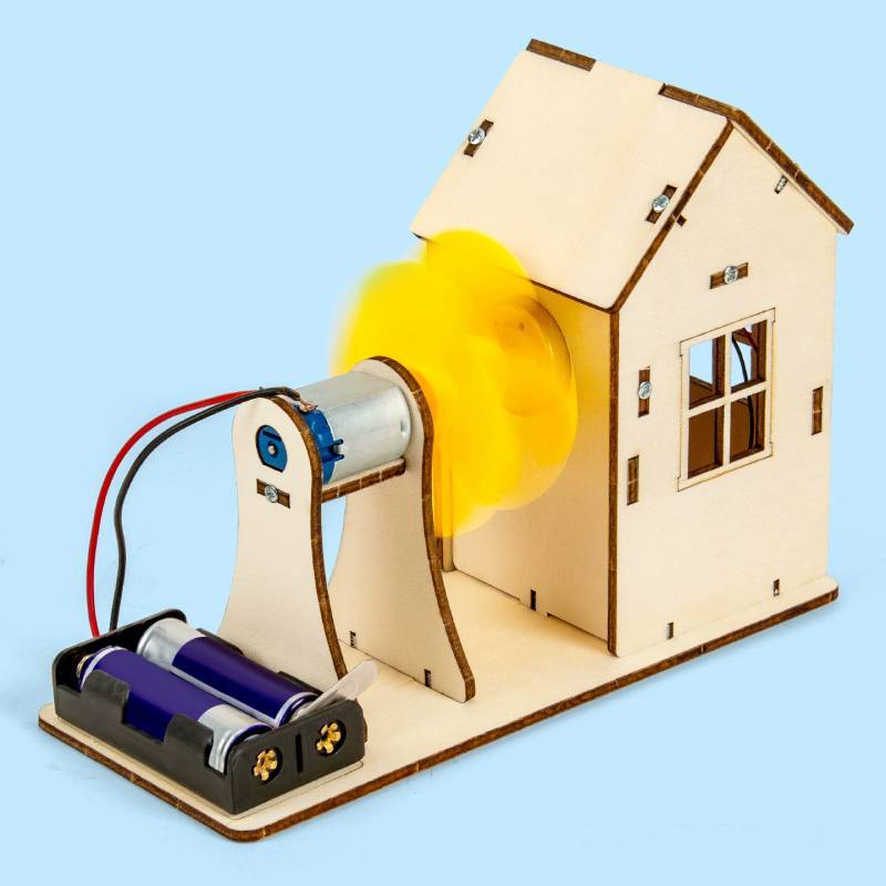 Kids Wind Power Science Kit With Diy Electric Generator For Classroom And Home Learning