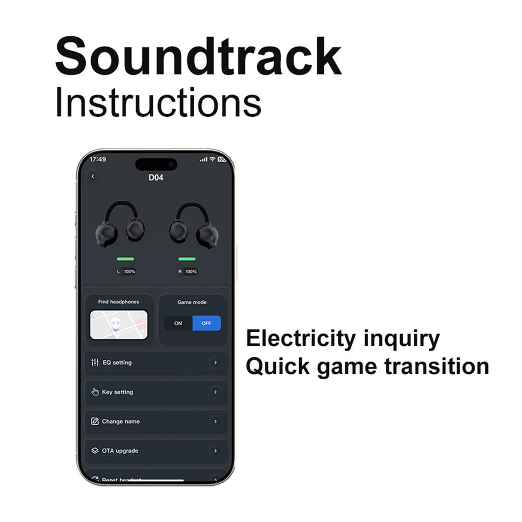 Wireless 5.4 Earbuds with AI Translation, Low Latency Gaming Headphones, Waterproof Sports Headset, Touch Control, AI-powered Translation Earphones