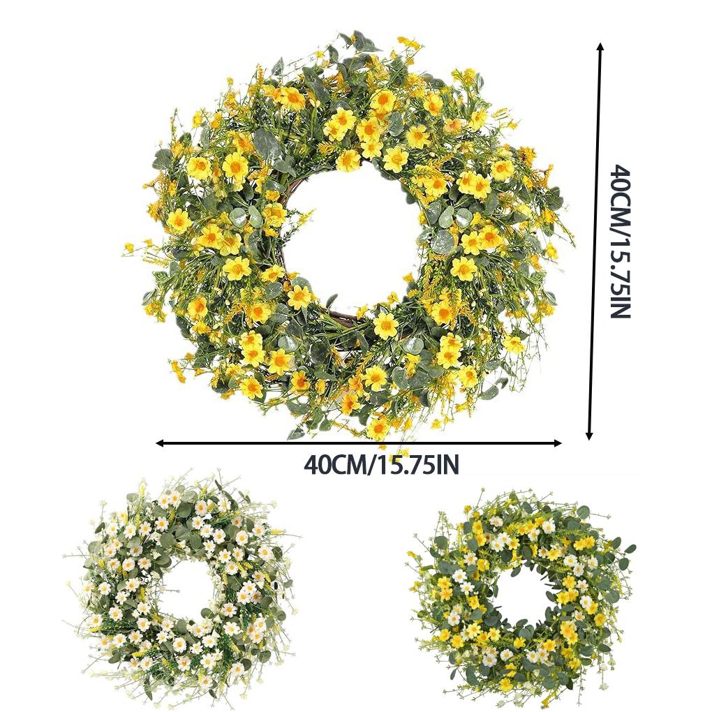 ABS Vibrant Front Door Wreath For Spring Wildflowers In Full Bloom Wedding Wreaths For Front Door